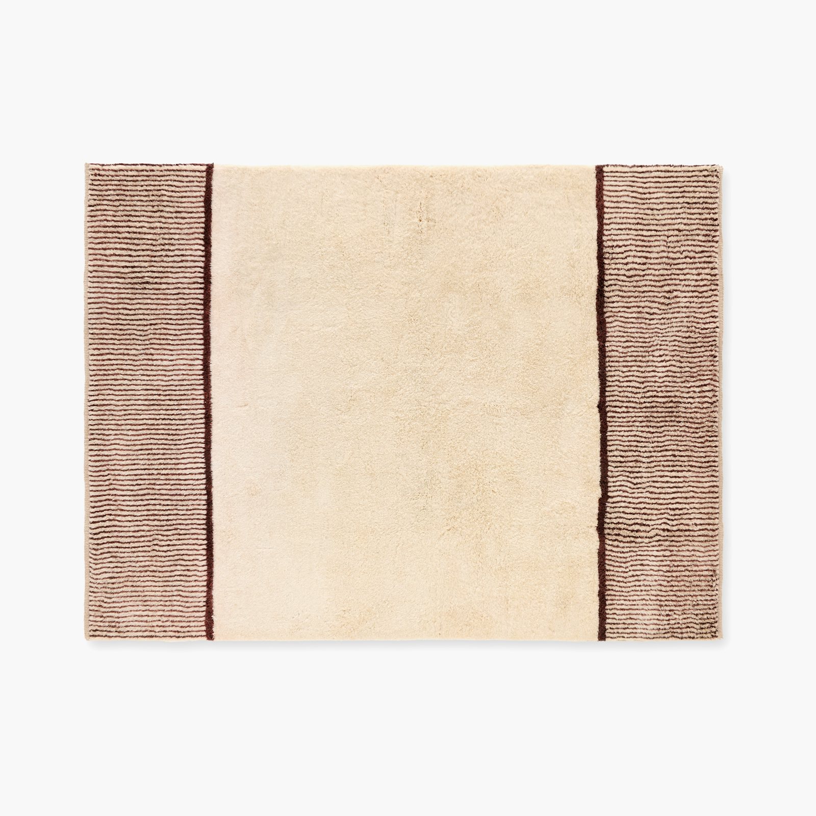 Borderline Wool Moroccan Rug