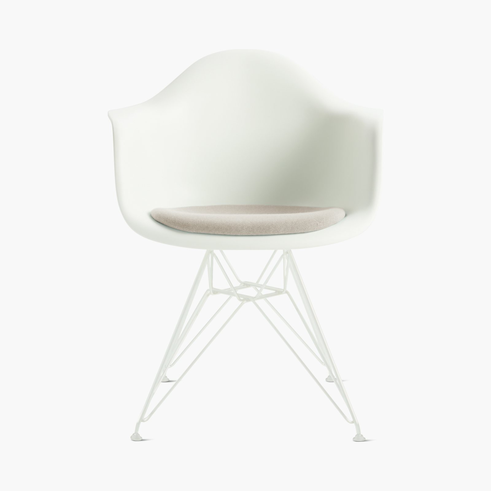 Eames Molded Plastic Armchair with Seat Pad