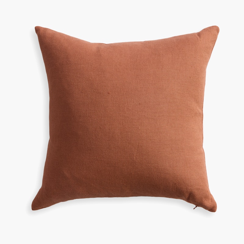 Brugge Linen Pillow,  terracotta,  18x18