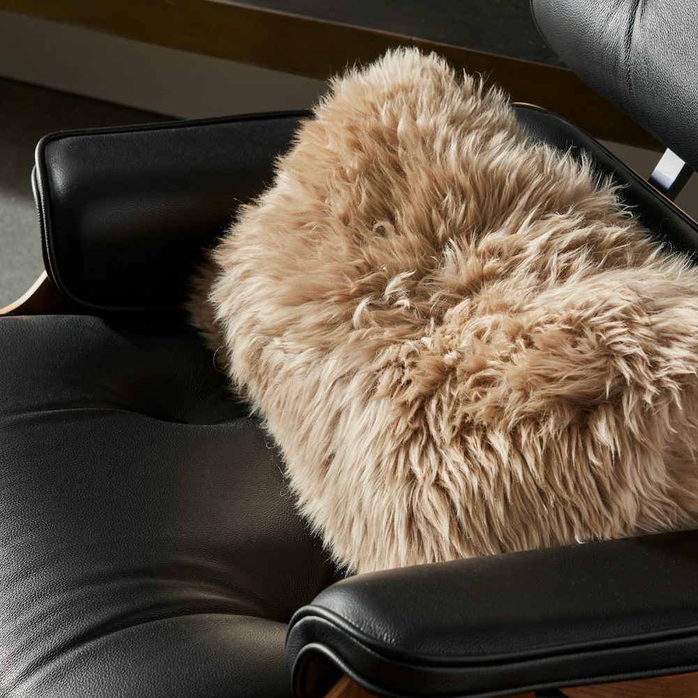 Sheepskin Throw Pillow
