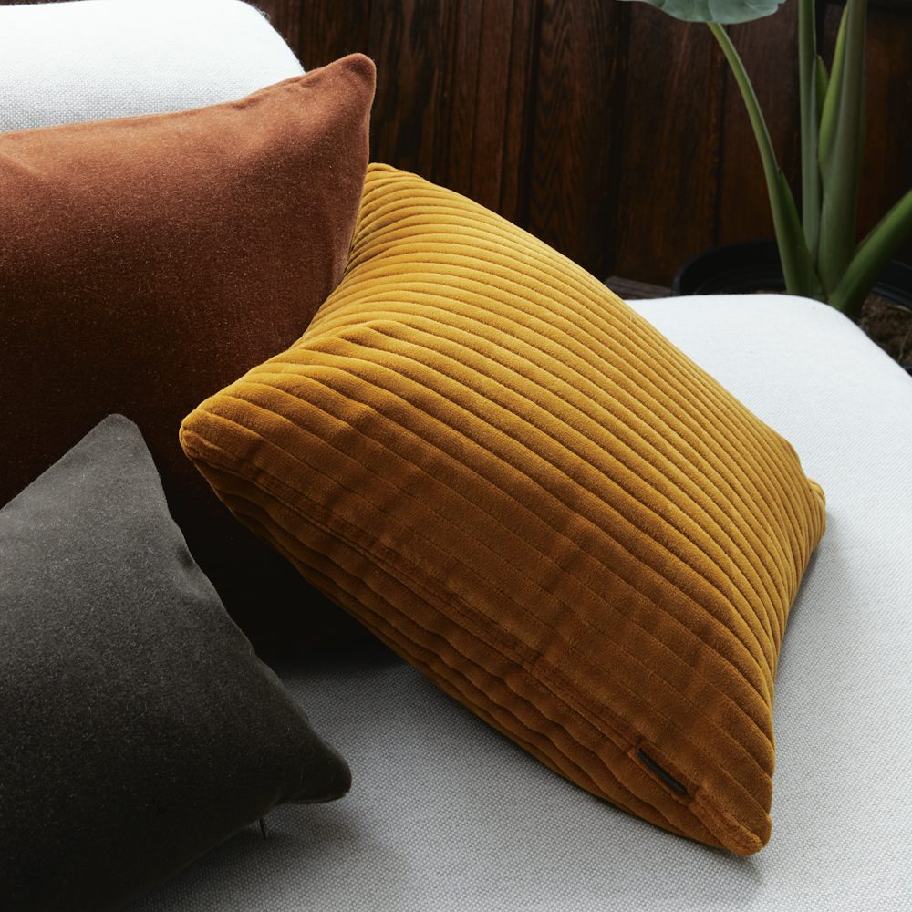 Wide Corduroy Lumbar Throw Pillow